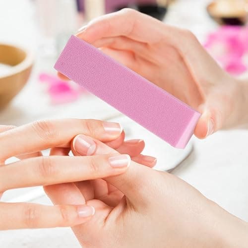 Fuyamp 10 Pcs Nail Buffer Block, Professional 120 Grit Nail Sanding Blocks for Natural Acrylic Nails, Nail Buffer Blacks Manicure Pedicure Tools for Gel Nails Salon Home Use (Pink) thumbnail 7