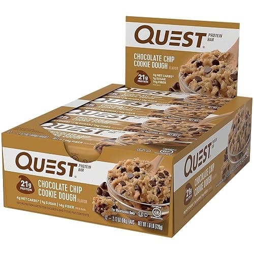 Quest Nutrition Chocolate Chip Cookie Dough Protein Bars, High Protein, Low Carb, Gluten Free, Keto Friendly, 12 Count thumbnail 5
