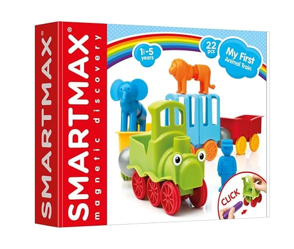 SmartMax My First Animal Train STEM Magnetic Discovery Play Set with Moving Train and Soft Animals for Ages 1-5 thumbnail 3