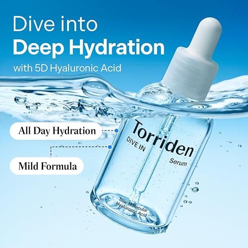 Torriden DIVE IN Hyaluronic Acid Serum for Deep Hydration | Korean K-Beauty Glass Skin Plump Glow | Lightweight Fast-Absorbing Face Serum 50ml (1.69 fl.oz.) thumbnail 2