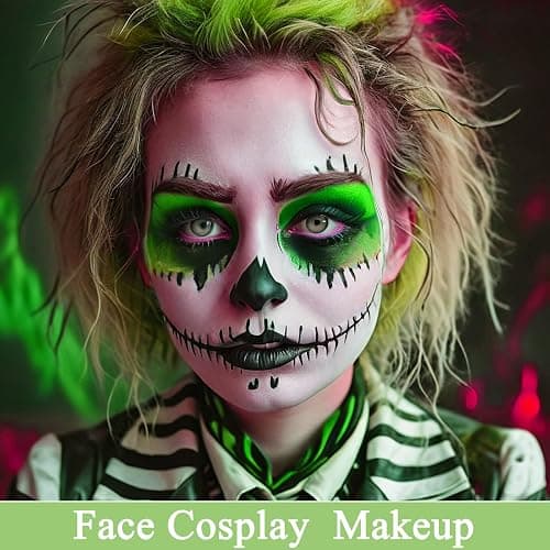 MEICOLY Lime Green Face Body Paint Stick,Christmas Stocking Stuffers,Elphaba Green Face Paint,Body Paint for Halloween SFX Cosplay Witch Makeup,Hunting Camo Paint,St Patricks Day Accessories thumbnail 7