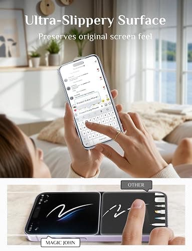 MAGIC JOHN 2 Pack for iPhone 17 6.3 inch Tempered Glass Screen Protector, Auto Dust-Elimination, Bubble Free, HD Clear, Easy Installation,iPhone 17 6.3'' thumbnail 2