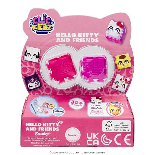 Clickeez Series 1 Hello Kitty & Friends 3-Pack | 3 Collectible Character Keyboard Keys Click and Clack | Create Your Own Keychain | Ages 6+ thumbnail 7