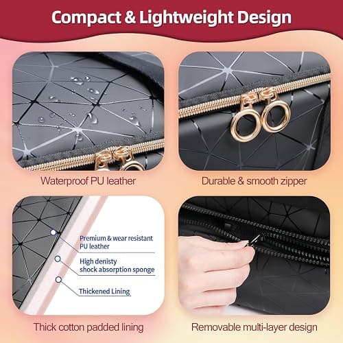 SIYNPAV Nail Polish Organizer Bag Holds 126 Bottles (15ml/0.5fl.oz)& Nail Lamp, 3 Layers Detachable Nail Kit Storage Case PU Leather, Large Travel Nail Supplies Shoulder Bag for Manicure Tools (Black) thumbnail 5