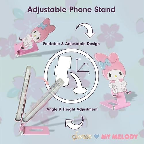 Sonix x Sanrio Character Phone Stand | Adjustable Cell Phone Holder, Desk Stand, Dock | My Melody thumbnail 3