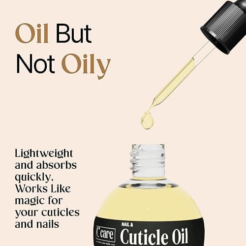 C CARE Sweet Almond Cuticle Oil For Nails - Repairs Cuticles Overnight - Moisturizes and Strengthens Nails and Cuticles - Dropper & Brush included - 2.5oz thumbnail 4