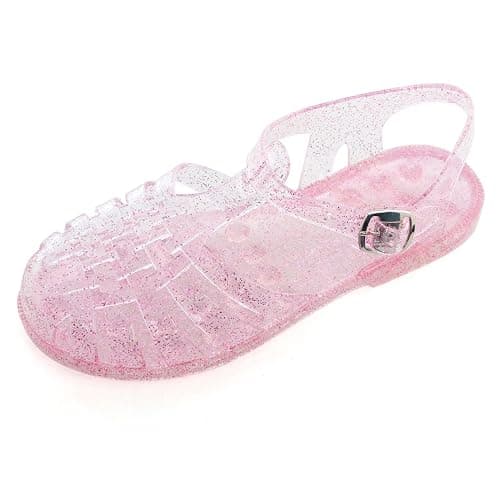 Hee grand Crystal Jelly Heel Sandals for Women Summer Beach Jelly Shoes thumbnail 4
