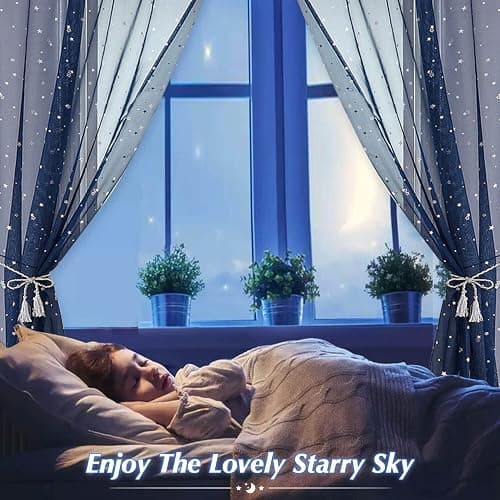 Semi Sheer Star Curtains thumbnail 2