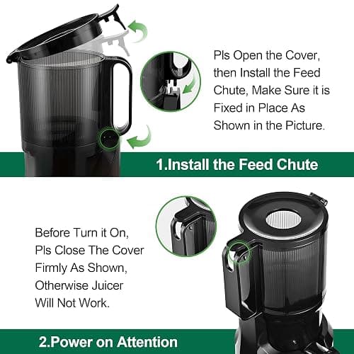 Fretta Cold Press Juicer Machines with 4.25" Large Feed Chute,Fit Whole Fruits & Vegetables Easy Clean Self Feeding,High Juice Yield,Tritan PCTG BPA-Free(Red) thumbnail 5