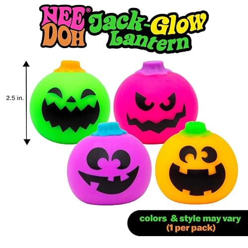 Schylling Needohween Jack Glow Lantern - Glow in The Dark Pumpkin Faces Assorted thumbnail 2