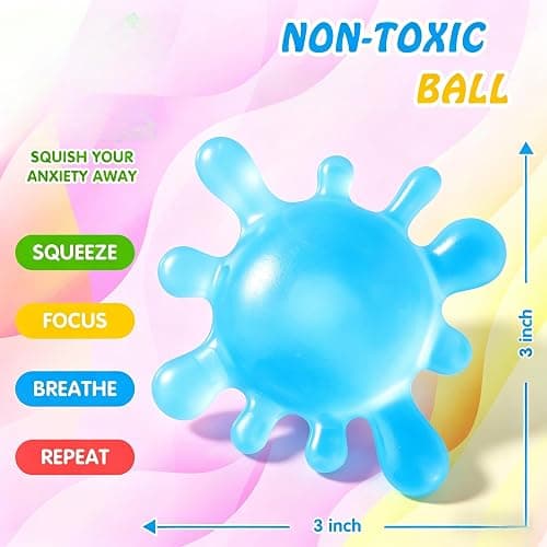 Fidget Toys Stress Balls for Kids, Splat-Tastic Squishy Toy, Stress Splat Toy, Squishies Anxiety Stress Relief, Ice Squishy Stress Cube Malt Sugar Balls, Sensory Ball for Kids with Autism thumbnail 2