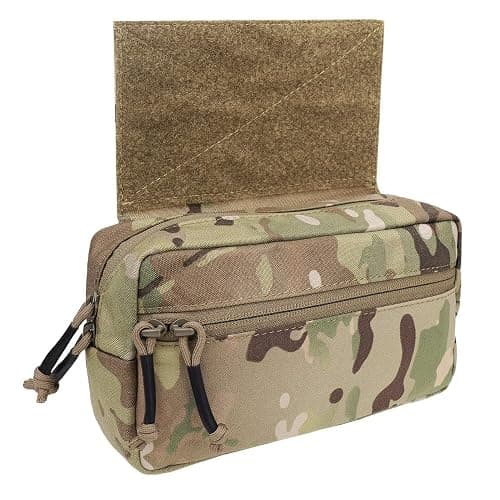 KRYDEX Tactical Drop Pouch Sub Abdominal Carrying Kit Bag Fanny Pack with Hook and Loop Panel for Tactical Vest Chest Rig (Camo) thumbnail 5
