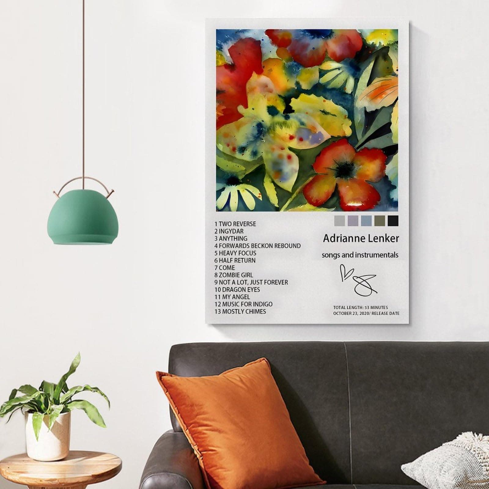 QianzhiQi Adrianne Lenker Songs And Instrumentals Poster Canvas Wall Art Living Room Posters for Bedroom Home Decorative 12x18inch(30x45cm) thumbnail 4