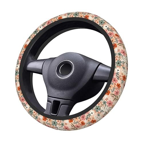 FJyuanqi Retro Pigeon Flower Floral Steering Wheel Cover Universal Car Interior Accessories for Women Men 15 Inch Anti Slip Breathable Odorless Neoprene Decor Car SUV Sedan Vans Truck Protector thumbnail 5