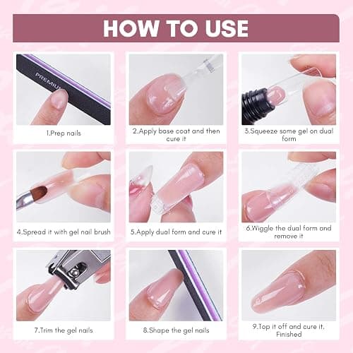 Makartt Poly Nail Gel 50ML Builder, Daisy Pink, Long-Lasting Easy-Use Gel for DIY Salon Quality thumbnail 8