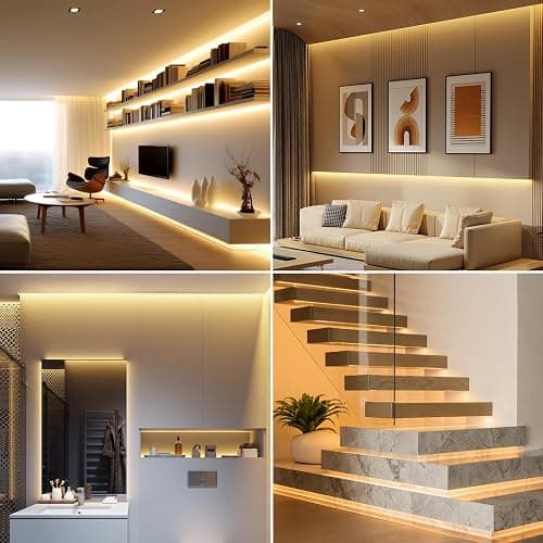 CCILAND 3m Battery LED Strip Lights with Remote Control, 90 LED Lights Strip Waterproof, 8 Modes, Dimmable, Timer, Self-Adhesive, Cuttable for Bedroom Mirror Kitchen Cabinet Patio Decor (Warm White) - Warm White thumbnail 7