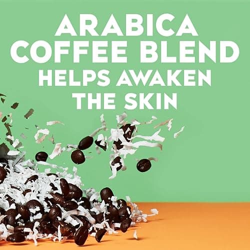 OGX Smoothing + Coconut Coffee Exfoliating Body Scrub with Arabica Coffee & Coconut Oil Coconut Body Cream, 19.5oz thumbnail 6