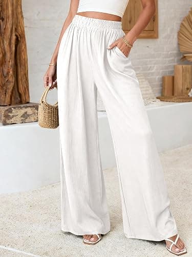 BTFBM Wide Leg Pants Woman Spring 2026 Pockets Loose Flowy Trousers Lounge Palazzo Pant Beach Vacation Clothes thumbnail 7