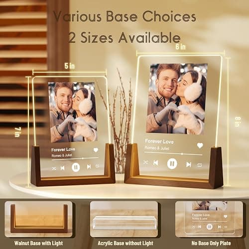 LUCKOR Spotify Decorative Plaque Personalized Gifts, Custom Gifts for Him Her, Customized Picture Frame for Boyfriend Girlfriend Couple Wife Women on Anniversary Birthday thumbnail 4