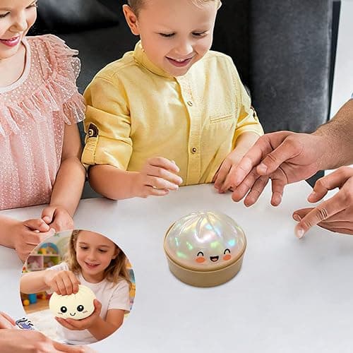 Dumpling Squishies Toy, Giant Glitter Dumpling, Colorful Dumplings Stress Balls Fidget Sensory Toy,Squeeze Dough Ball Stress Relief Hand Toys With Steamer (Color H) thumbnail 4