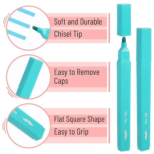 Mr. Pen- Aesthetic Highlighters No Bleed, 10 Pack, Assorted Colors | Chisel Tip, Cute Highlighters Assorted Colors for Journaling, Highlighting, Underlining, Fast Dry, Back to School Supplies thumbnail 5