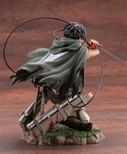 Puruuige Levi Anime Figure 5.9'' Bloody Levi Captain Scene Model PVC Collectible Sculpture Gifts thumbnail 5