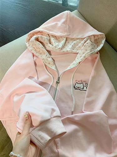 Pokn Y2K Jojifuku Cutecore Kawaii Hoodie Clothes Women Long Sleeves Tops Graphic Cutecore Shoujo Clothes thumbnail 5