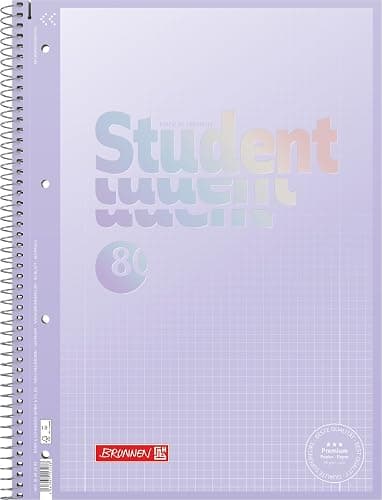 BRUNNEN College Notepad Premium Student "Pastel 2" | A4, Line Style 28, 80 Sheets, Assorted thumbnail 9