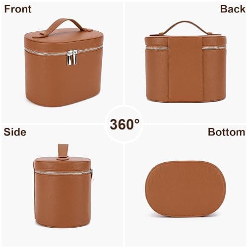 YFGBCX Makeup Bag Vanity Case with Removable Divider Travel Toiletry Bag Portable Cosmetic Bag Makeup Organizer Case thumbnail 6