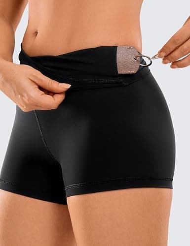 CRZ YOGA Women's Naked Feeling Biker Shorts - 3 Inches High Waisted Yoga Workout Running Spandex thumbnail 6