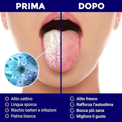 Pulisci lingua in acciaio inox | Raschietto lingua | Contro l’alito cattivo e per una corretta pulizia della lingua | Spazzolino per lingua | ORAVIX thumbnail 2