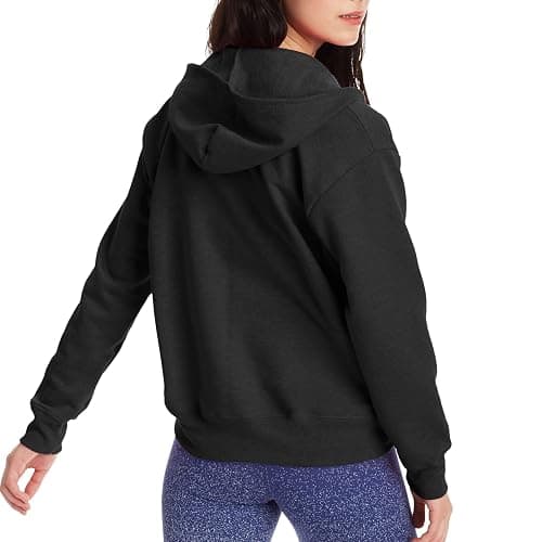 Hanes Womens Women's Hoodie, EcoSmart Fleece Full-Zip Hoodie, Zip-up Hooded Sweatshirt for WomenJacket thumbnail 2