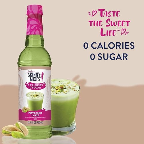 Jordan’s Skinny Mixes Sugar Free Coffee Syrup, Pistachio Coffee Flavoring Syrup, Zero Calorie Drink Mix, Lattes, Baking, Protein Shake or Cocktail, Dairy & Gluten Free, Kosher, 25.4 Fl Oz thumbnail 3