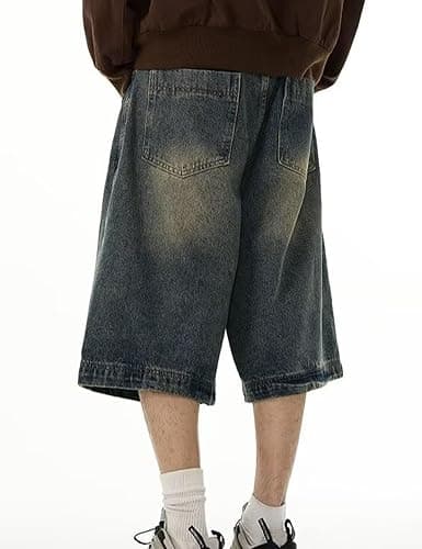 Baggy Jean Shorts Men Women Long Jorts Y2k Hip Hop Demin Shorts Vintage Skater Jeans Streetwear thumbnail 4