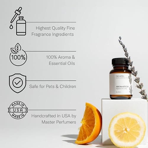 AromaTech The Hotel Premium Aroma Oil – Elevated & Luxurious Home Fragrance with Notes of Lavender, Citrus & Juicy Peach for Scent Diffusers, Cold-Air and UltraSonic Scent Machines – 60 mL thumbnail 3