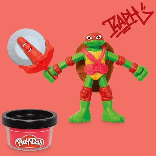 Play-Doh Teenage Mutant Ninja Turtles Cowabunga Creations Bendy 4 Inch Action Figures Set, Kids Arts & Crafts, TMNT Toys for Boys & Girls 4+ thumbnail 10