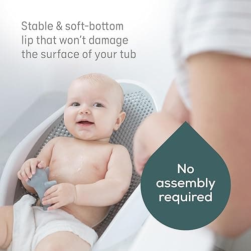 Angelcare Baby Bath Support (Gray) | Ideal for Babies Less Than 6 Months Old - Grey - 1 Count (Pack of 1) thumbnail 4