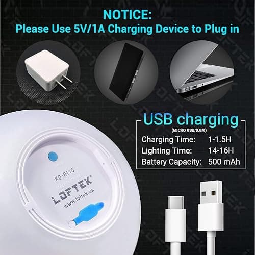 LOFTEK 6-inch LED Light Ball: Nursery Night Light with Remote Control, 16 RGB Color Changing & Dimming Rechargeable, Cordless Portable Floating Pool Lights for Kids or Decor thumbnail 6
