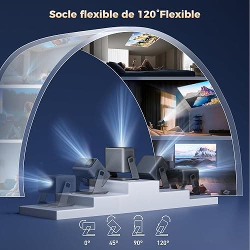 Vidéoprojecteur 30000 Lumens [Netflix & Dolby Audio] Projecteur Video Auto Focus/Keystone WiFi Bluetooth AMEELA Portable Videoprojecteur 4K FHD 1080P HDMI/USB intégré avec Youtube/PrimeVideo thumbnail 6