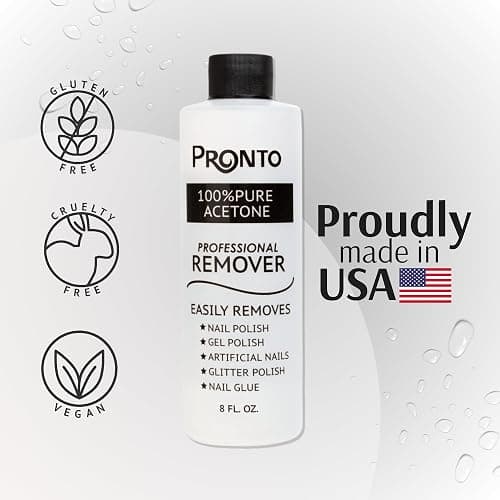 Pronto 100% Acetone Gel Nail Polish Remover - Gel Polish Remover for Nails | Acetone Nail Polish Remover For Nails for Removal of Glue, Gel, Acrylic & Dip | Gel Polish Remover, 8 Fl oz thumbnail 4