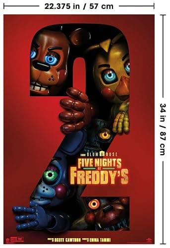 Five Nights at Freddy's Movie 2 (2025) - Withered One Sheet Wall Poster, 34L" x 22.4W", Unframed Version thumbnail 3