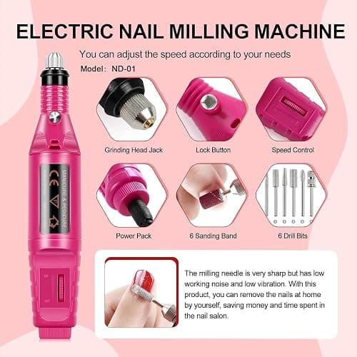 COSCELIA 35pcs Gel Nail Polish Kit with U V light and Drill Starter Kit 35 Colors Gel Nail Polish with 5pcs Top Base Coat Nail Art Professional Gel Manicure Kits Gifts for Women Teens Girls thumbnail 4