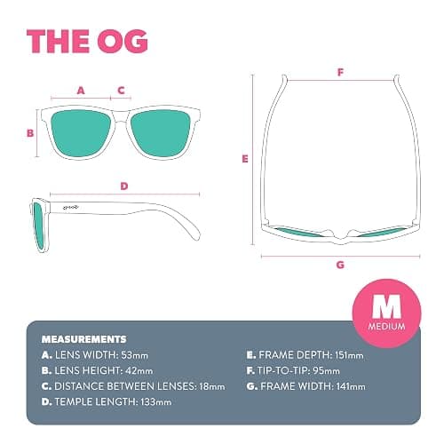 goodr Polarized Sunglasses, Medium Sized (OG), UV400 Protection, No Slip, No Bounce thumbnail 6