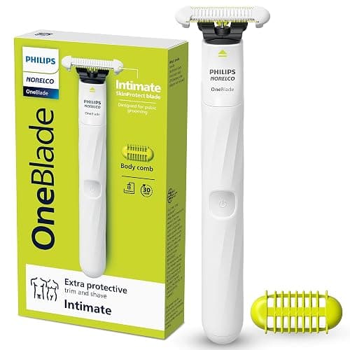 Philips Norelco OneBlade Intimate, Designed For Pubic Grooming, Trim & Shave With Extra Skin Protection, Model QP1924/70 - Image 1
