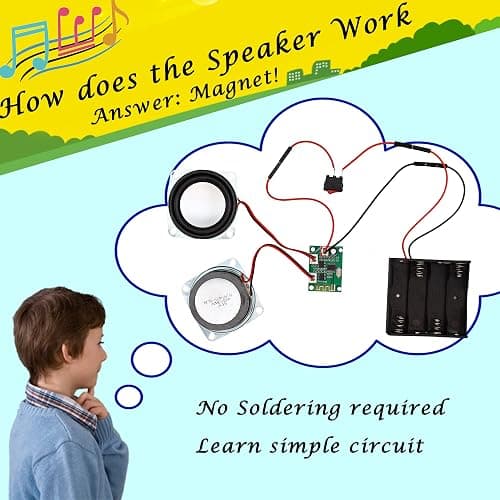 STEM Projects for Kids & Adults Build Your Own Bluetooth Speaker - Science Experiment Electronics Kit | Beginner's Starter DIY Set,STEM Gifts for Teenage Girls + Boys Ages 10 and Up (Dual Speakers) thumbnail 2