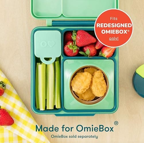 OmieBox (2 Pack) Leakproof Dips Containers to Go, Salad Dressing Container, Condiment Container with Lids - Food Safe Silicone - 4 Ounces (Blue/Mint) thumbnail 4