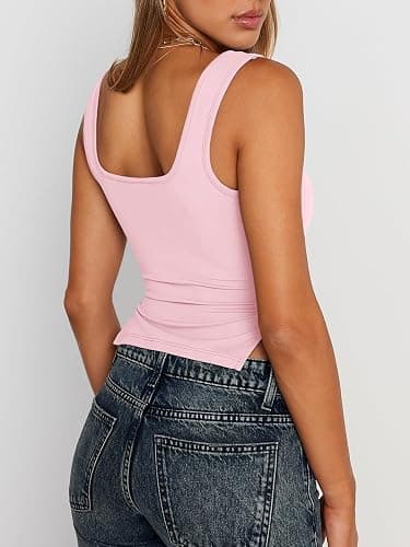 Trendy Queen Womens Going Out Crop Tops Backless Tank Tops Summer Y2k Teen Girls Basics Cute Clothes - XX-Small - Fleshpink thumbnail 3