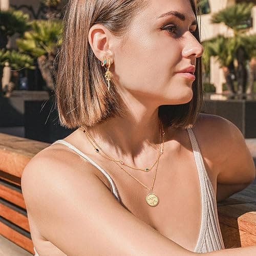 GDCOIN Dainty Chain Choker Necklace 18K Gold Plated Colorfull Link Chokers for Women Multicolor Necklaces Jewelry thumbnail 2