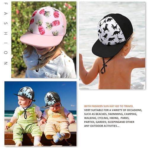 Kids Baseball Hat Visor, Toddler Boy Girl Sun Protection Hat Cotton Hats,Sun Hat for Baby Little Girls Boys Children thumbnail 7