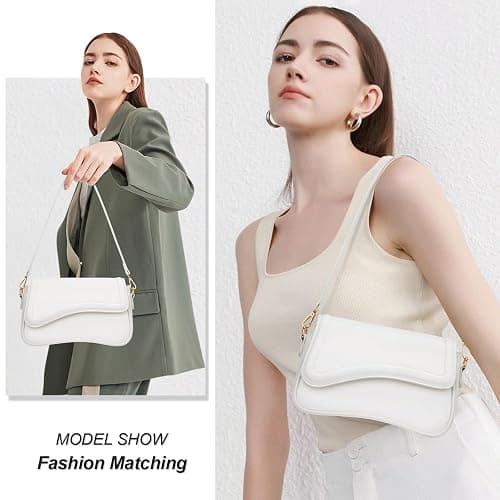 KKXIU Shoulder Bag for Women Small Clutch Purses Cute Hobo Handbag Trendy Underarm Bag - Beige thumbnail 2
